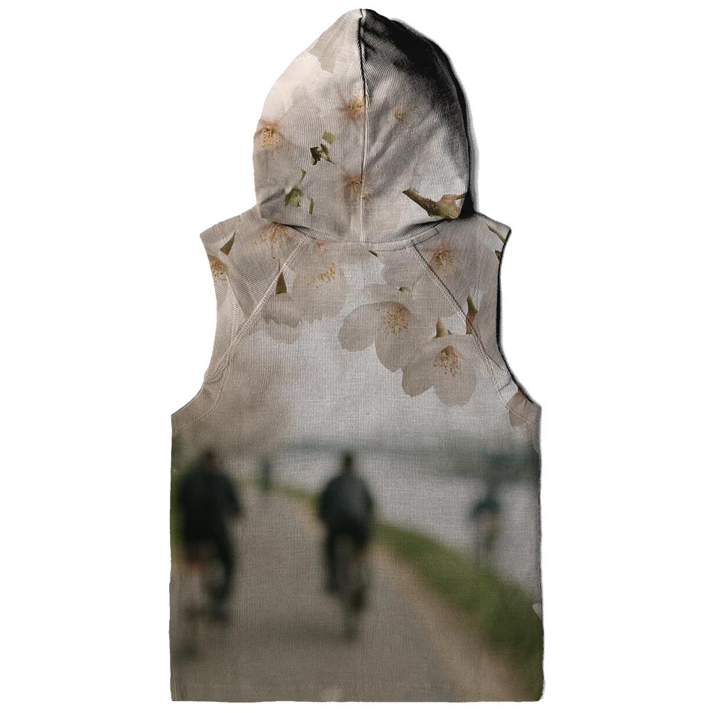 Cherry Blossoms Over Riverside Commuter Path hoodies fashion