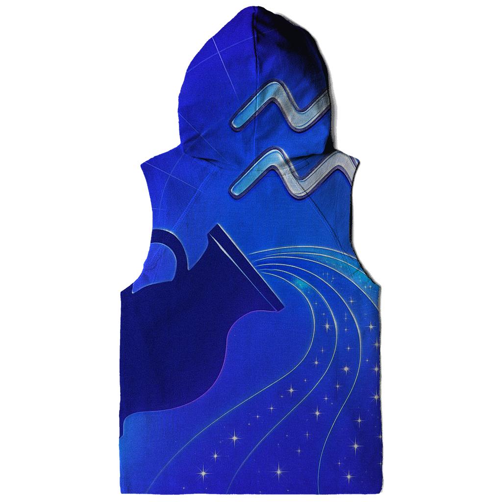 Aquarius Holographic Star Streams graphic hoodies