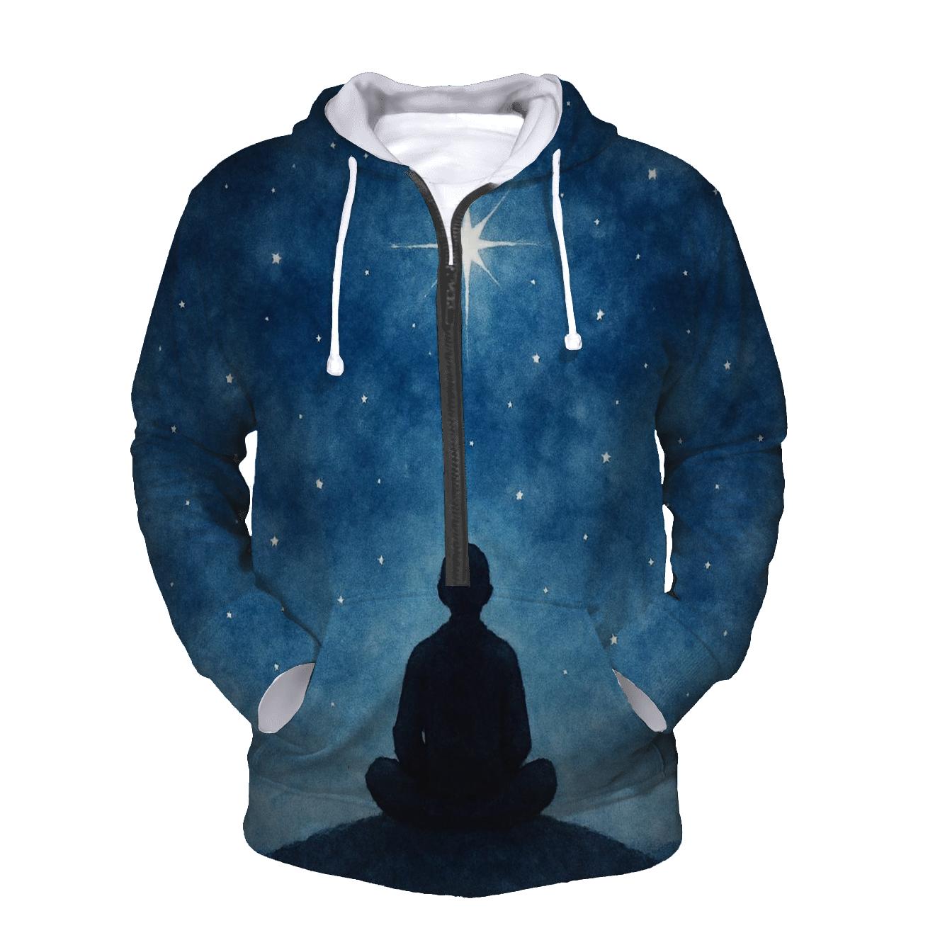 Starlit Stillness embroidered hoodies
