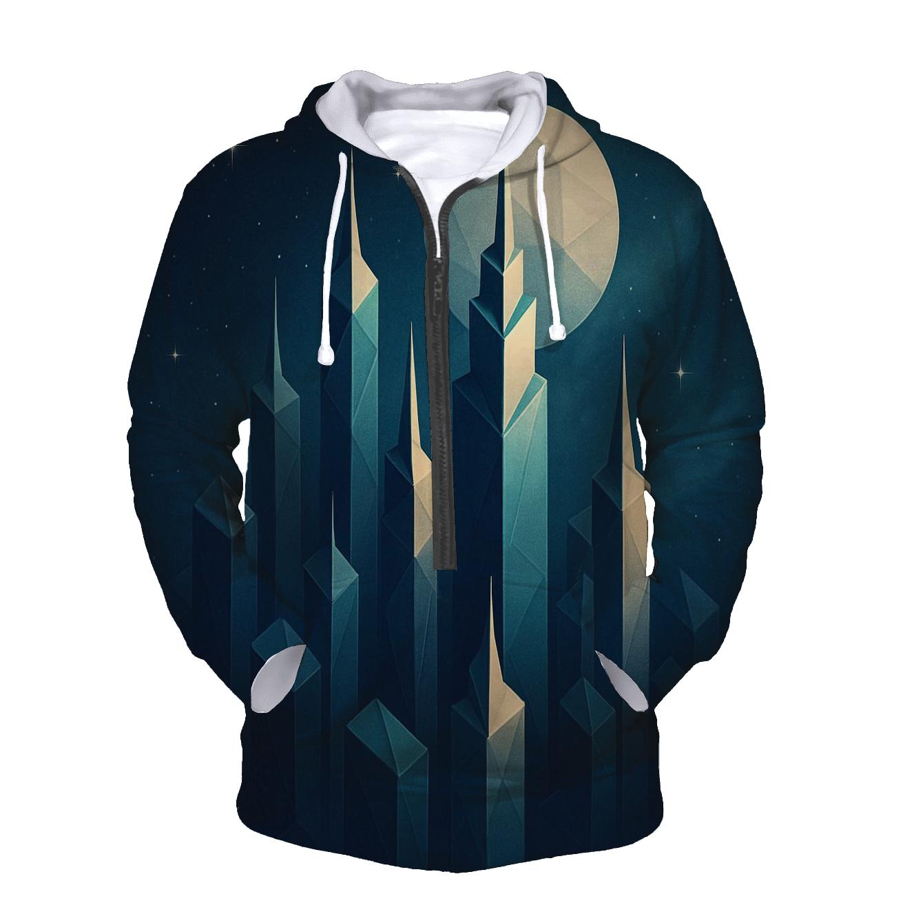 Celestial Origami City lightweight hoodies