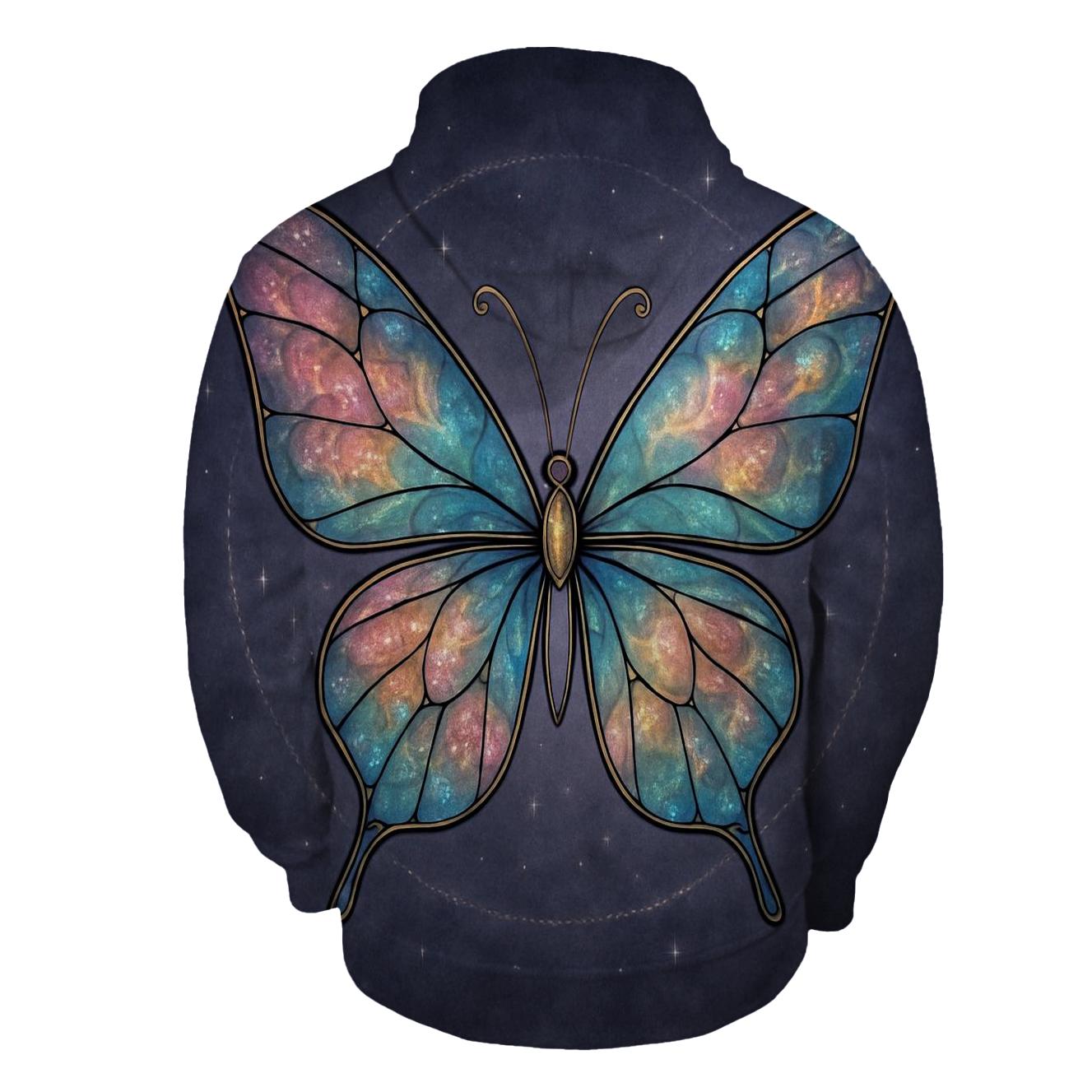 Nebula Glass Butterfly custom hoodies