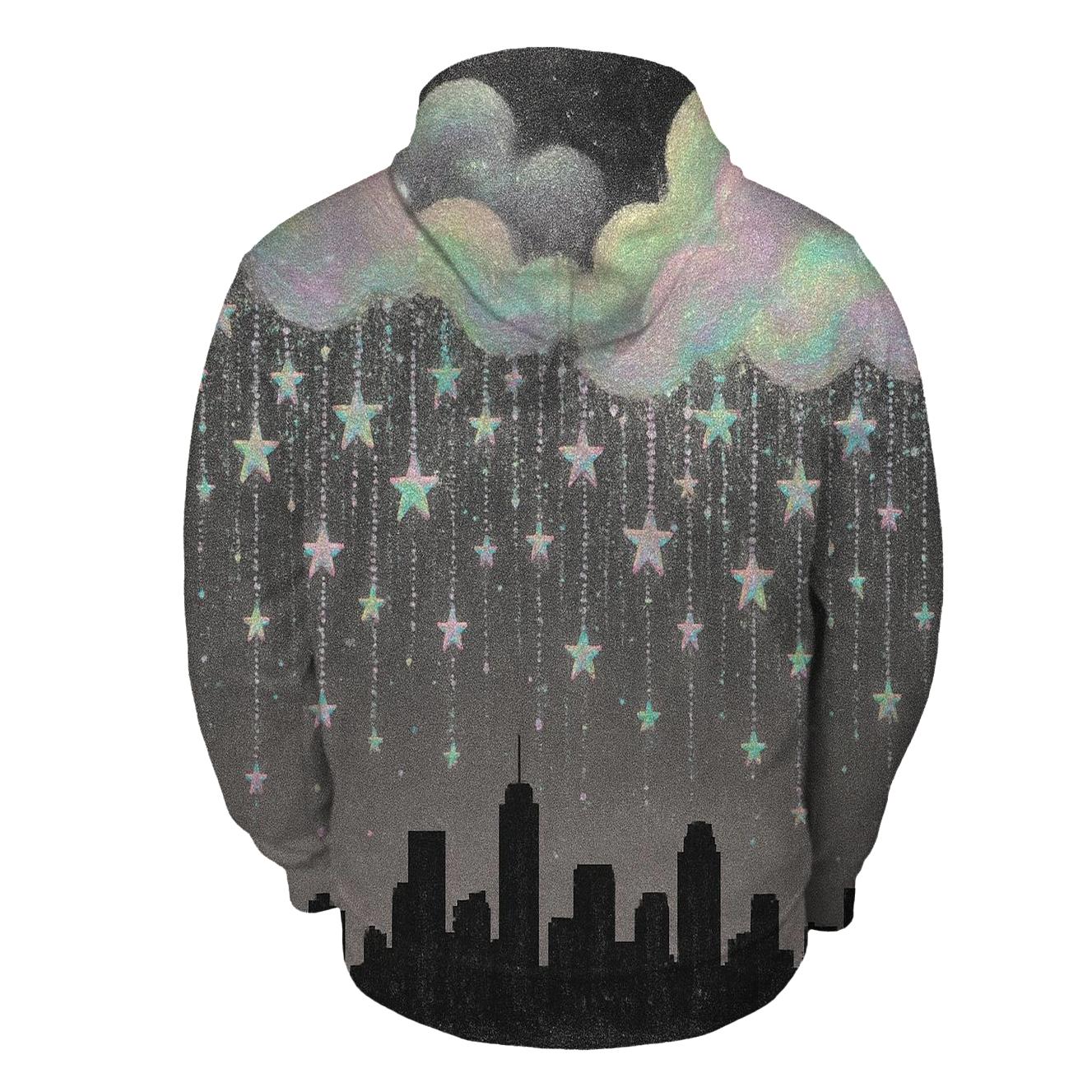 Holographic Starfall Skyline heavyweight hoodies
