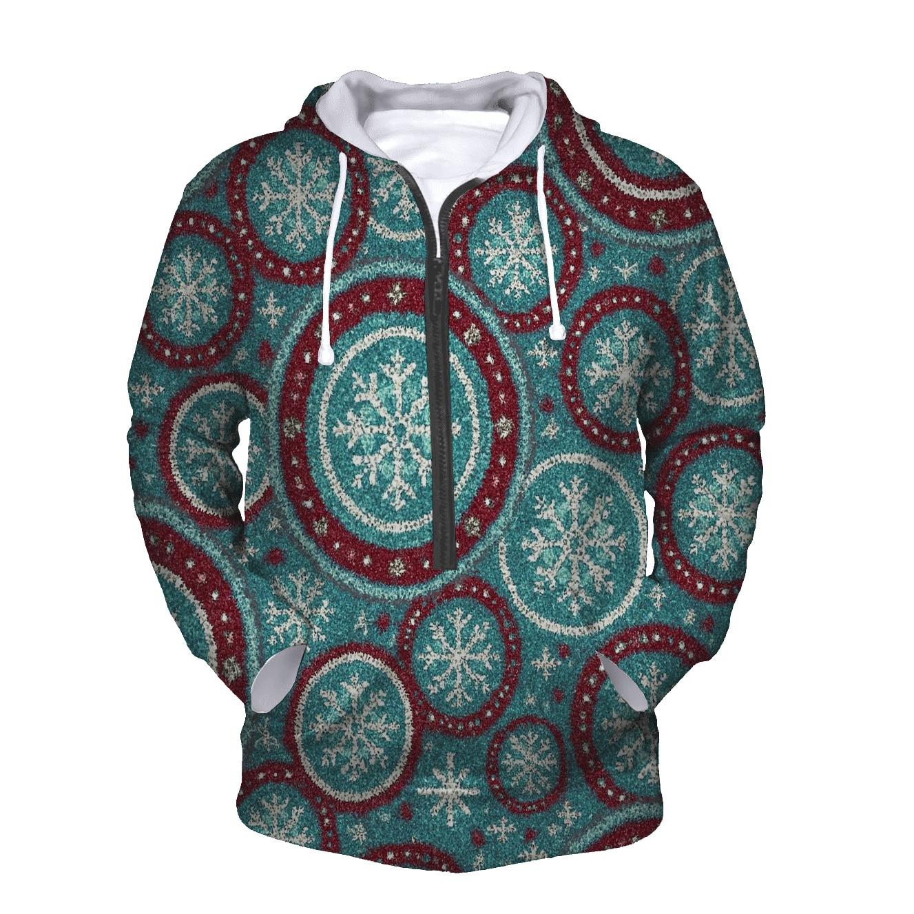 Snowflake Carousel Medallion Design hoodies fashion