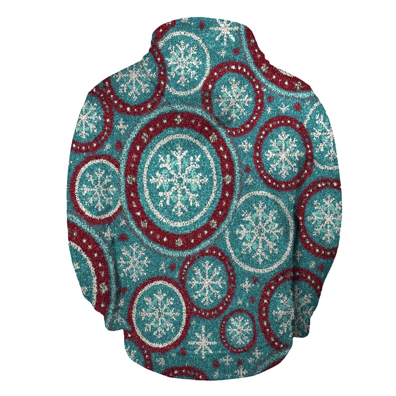 Snowflake Carousel Medallion Design hoodies fashion