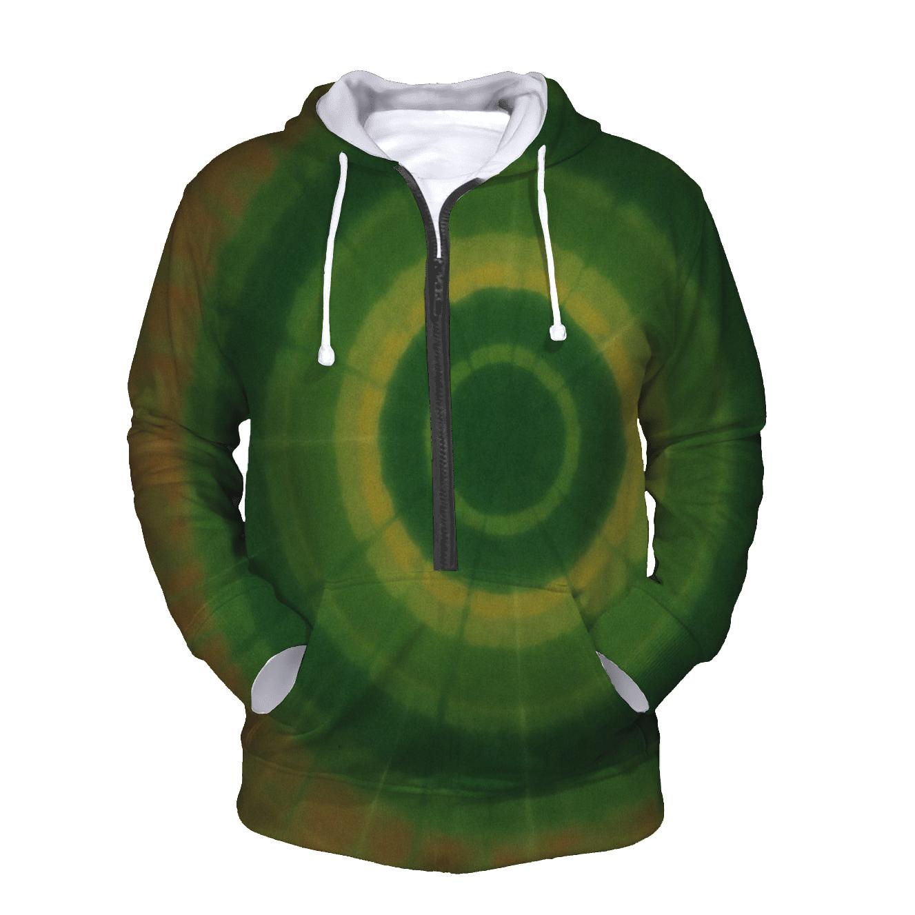 Overdye Forest Echo Rings zip-up hoodies