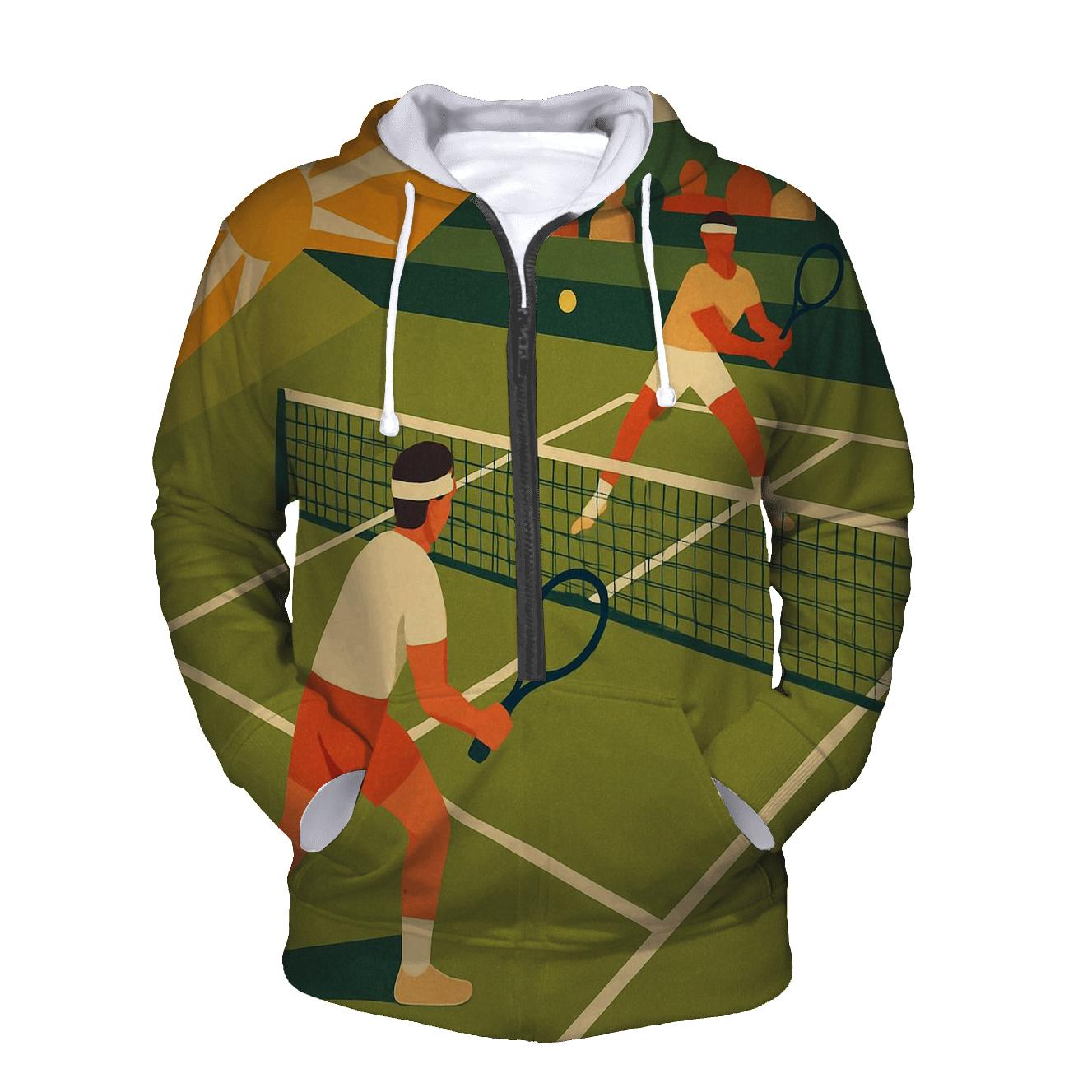 Sunburst Tennis Match premium hoodies