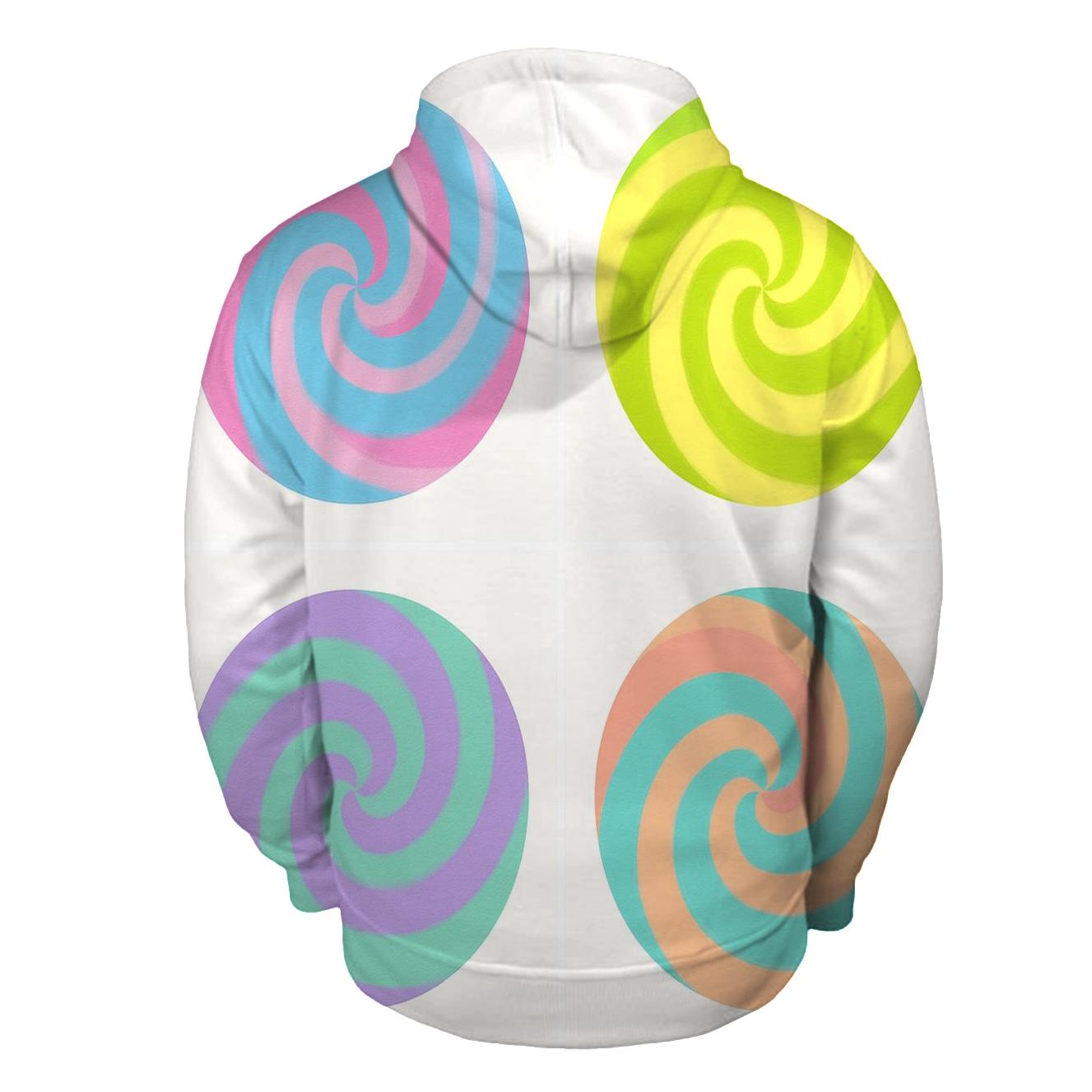 Candy Swirl Quad Spiral custom hoodies