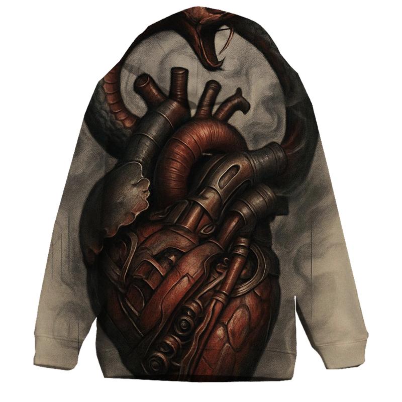 Mechanical Heart Ouroboros zip-up hoodies