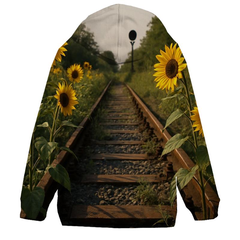 Wild Sunflowers Along Forgotten Rail Tracks hoodie trends