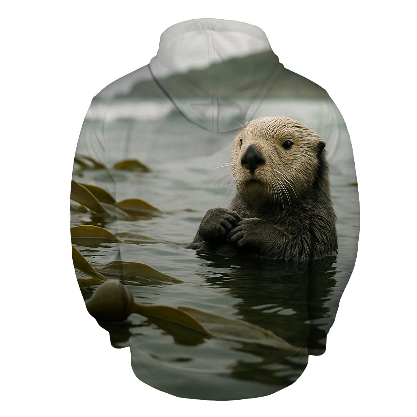 Kelp Forest Sea Otter Rest premium hoodies