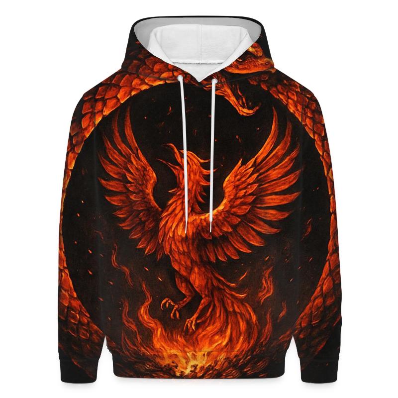 Phoenix Ash Ouroboros Cycle graphic hoodies