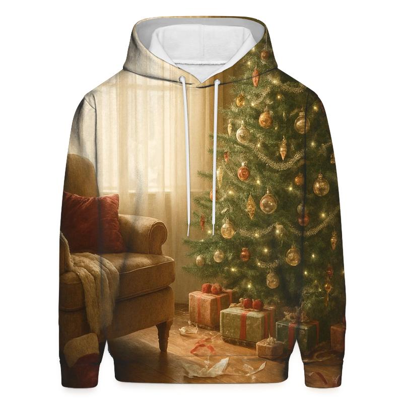 Christmas Morning Sunlight On The Tree embroidered hoodies