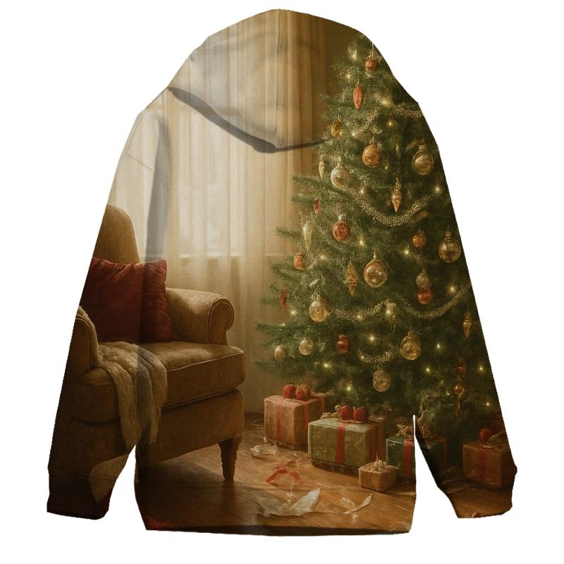 Christmas Morning Sunlight On The Tree embroidered hoodies