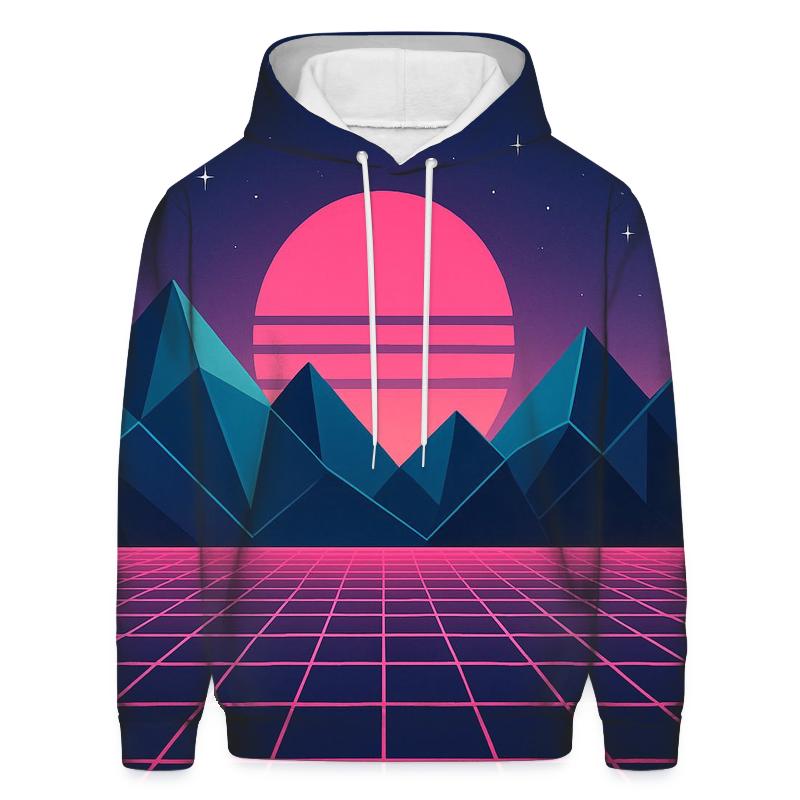 Midnight Grid Mountains hoodie styles