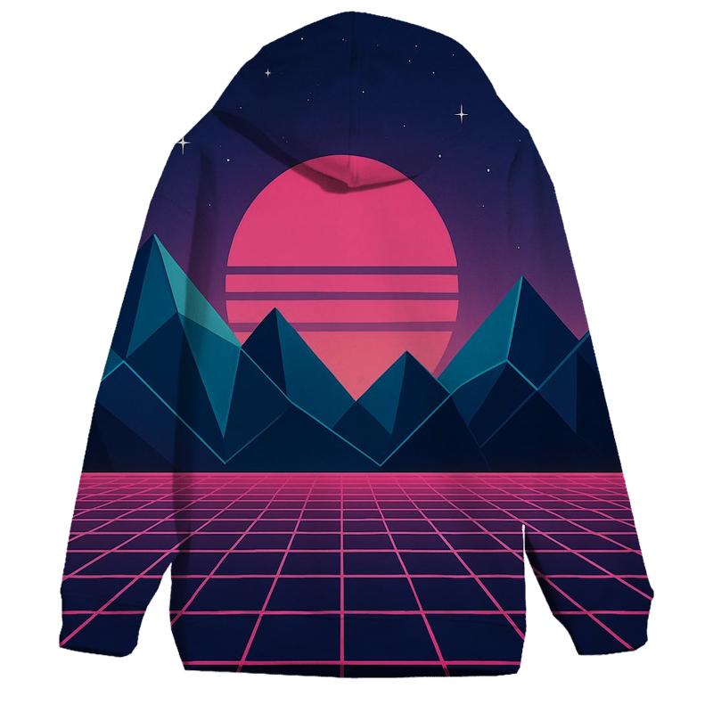 Midnight Grid Mountains hoodie styles