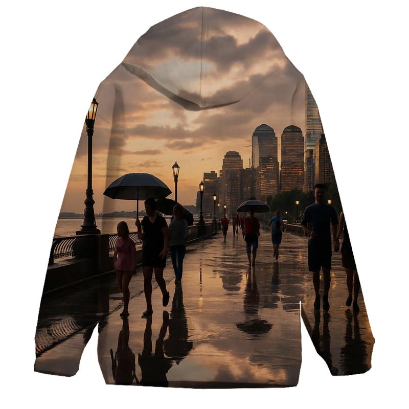 Battery Park Esplanade After Summer Storm pullover hoodies