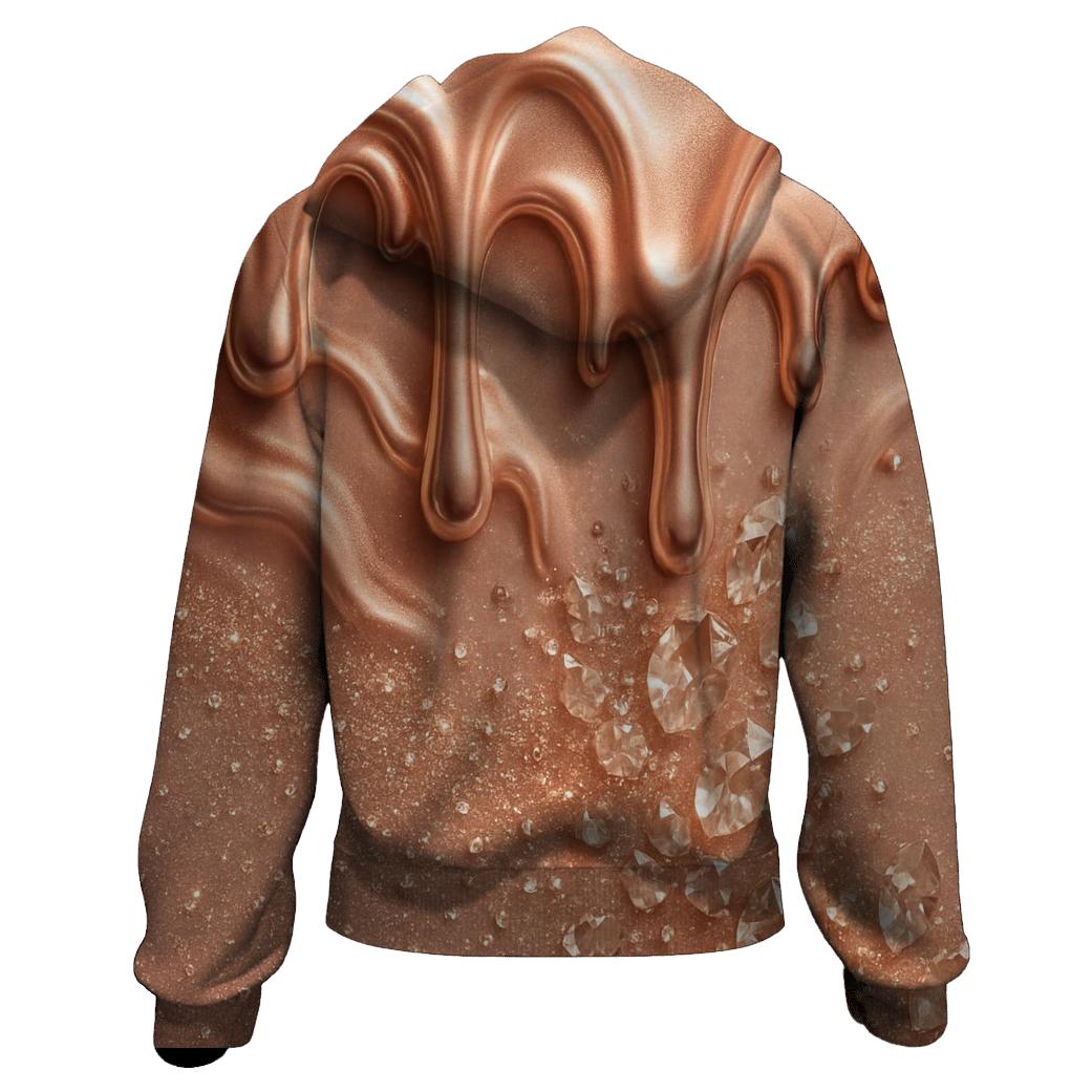 Rose Quartz Glitter Cascade printed hoodies