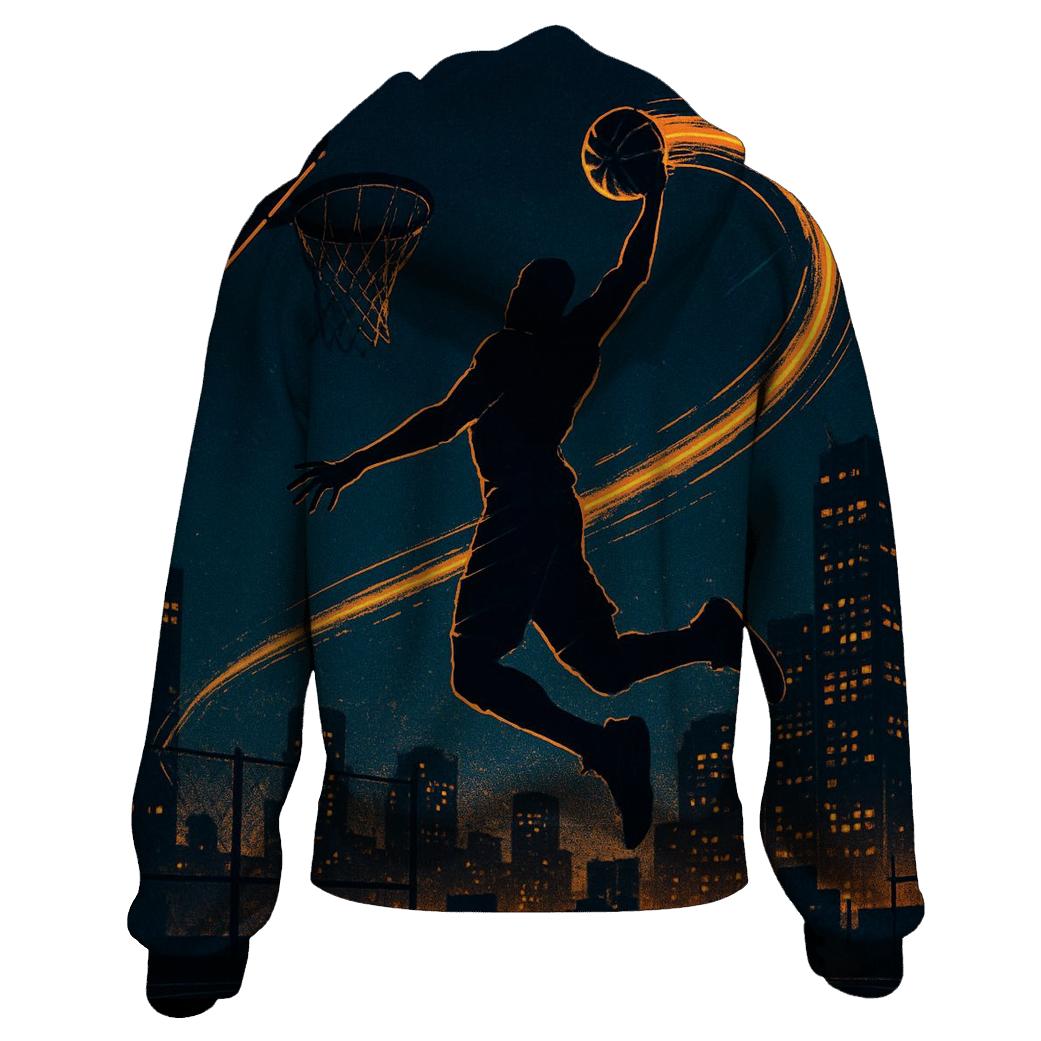 Midnight Street Basketball Skyline heavyweight hoodies
