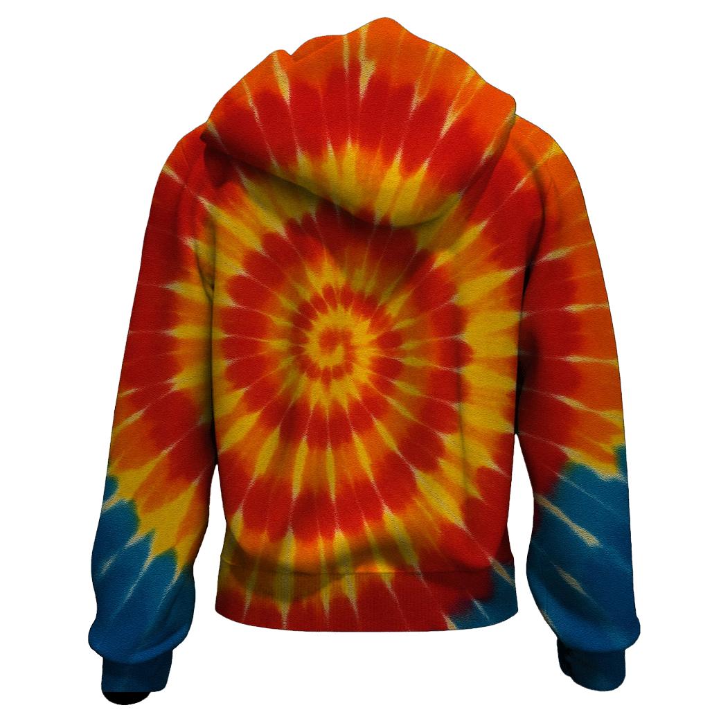 Solar Flare Spiral Burst graphic hoodies