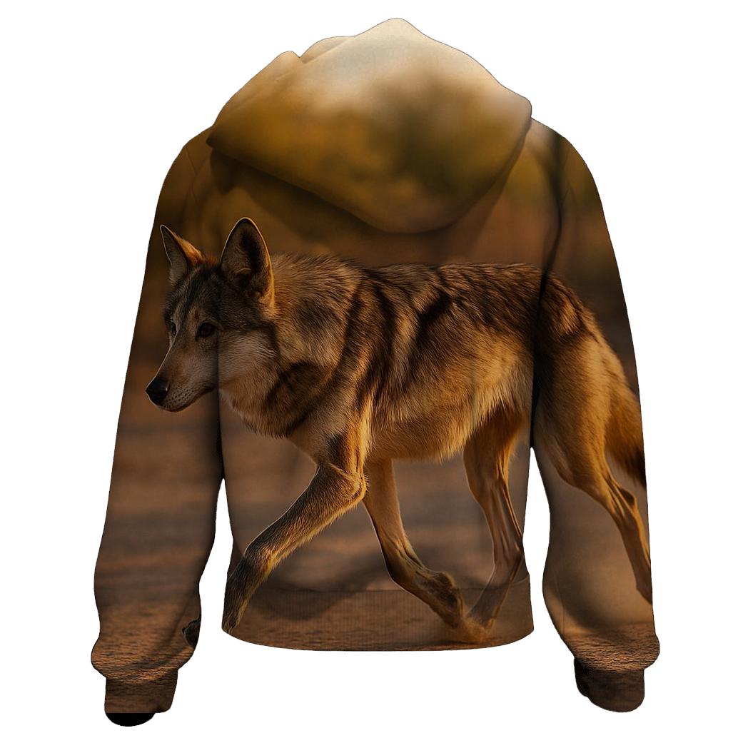 Mexican Wolf Crossing Desert Arroyo hoodie styles
