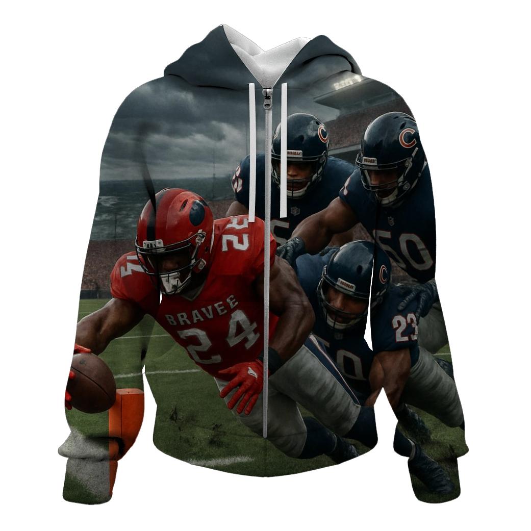 Braves Storm Against Lakefront Line graphic hoodies