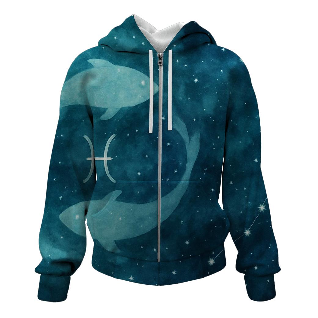 Pisces Ocean Nebula Dreamscape heavyweight hoodies