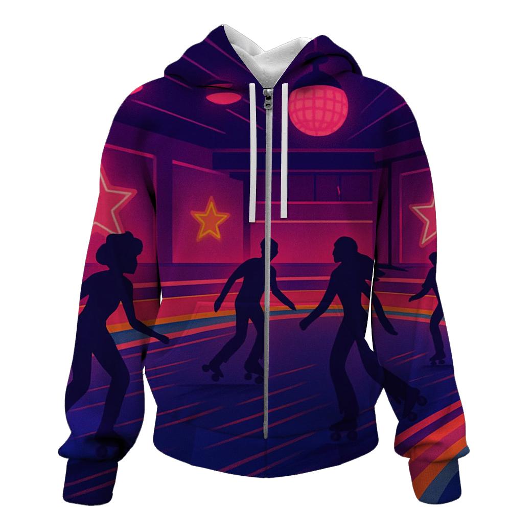 Retro Roller Rink Night hoodie styles