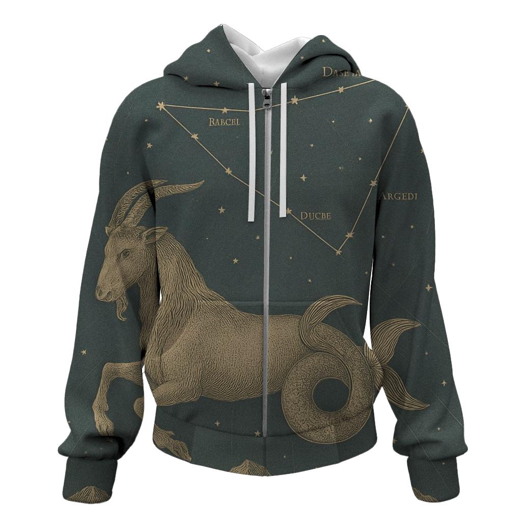 Capricorn Celestial Summit Chart heavyweight hoodies