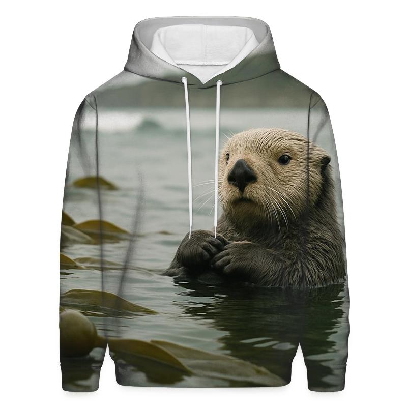 Kelp Forest Sea Otter Rest zip-up hoodies