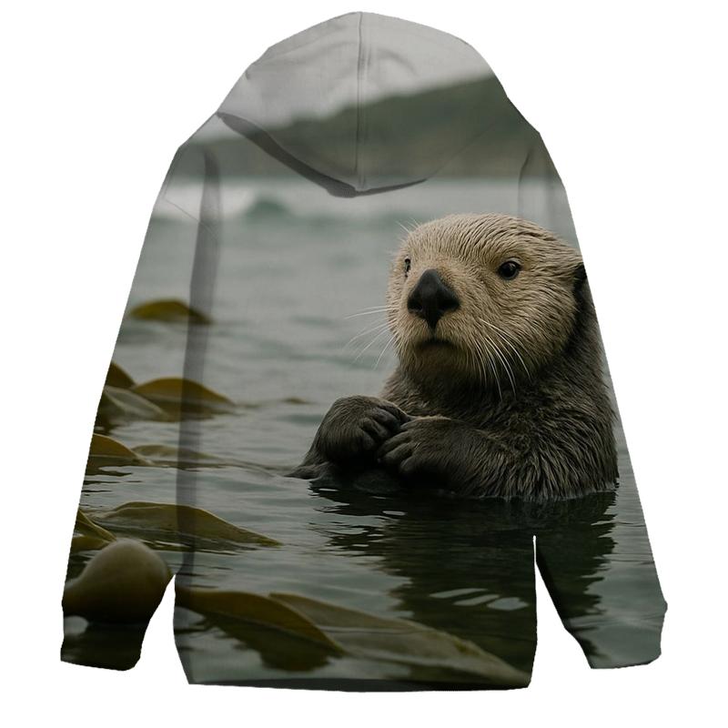 Kelp Forest Sea Otter Rest zip-up hoodies