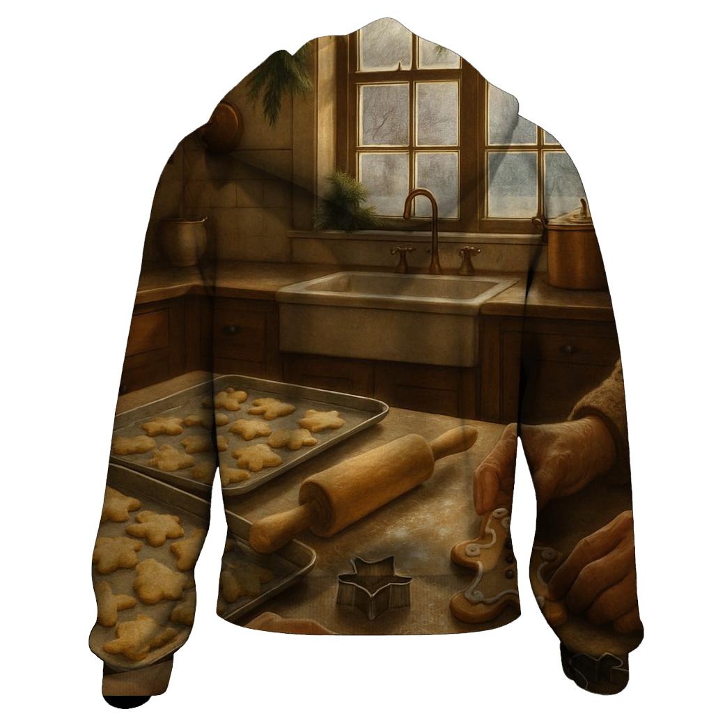 Grandma Kitchen Christmas Cookie Afternoon zip-up hoodies