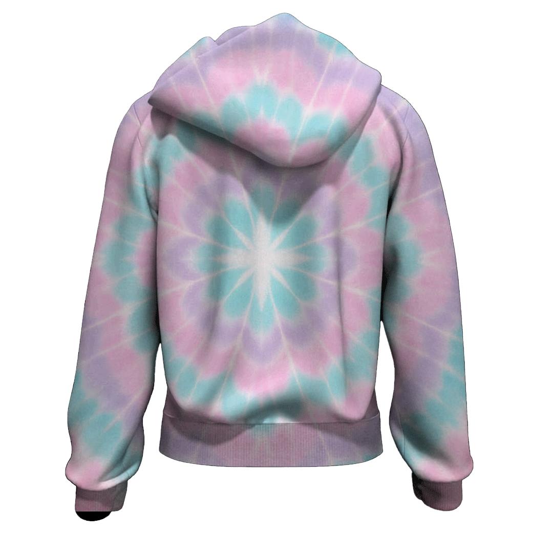 Pastel Mandala Cloudburst embroidered hoodies