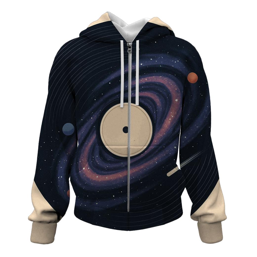 Galactic Vinyl Echoes hoodie styles