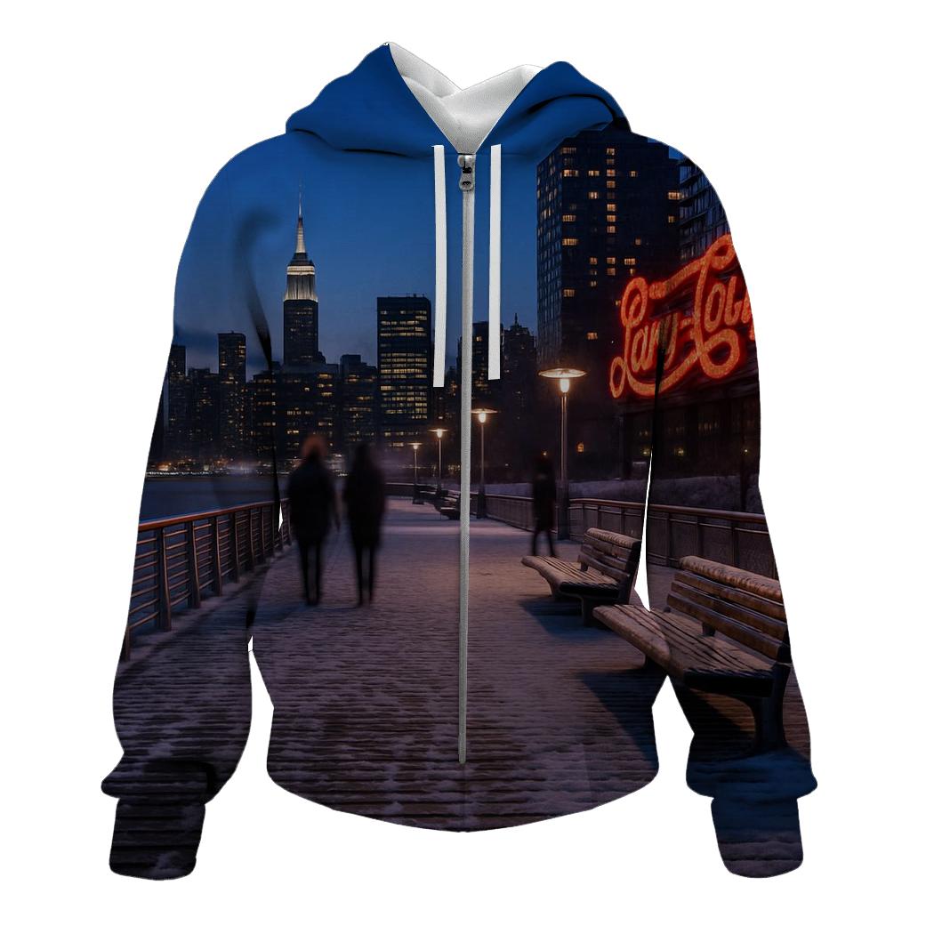 Winter Evening From Gantry Plaza State Park hoodie designs