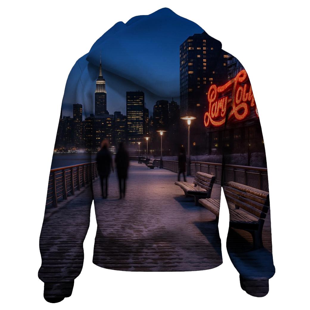 Winter Evening From Gantry Plaza State Park hoodie designs