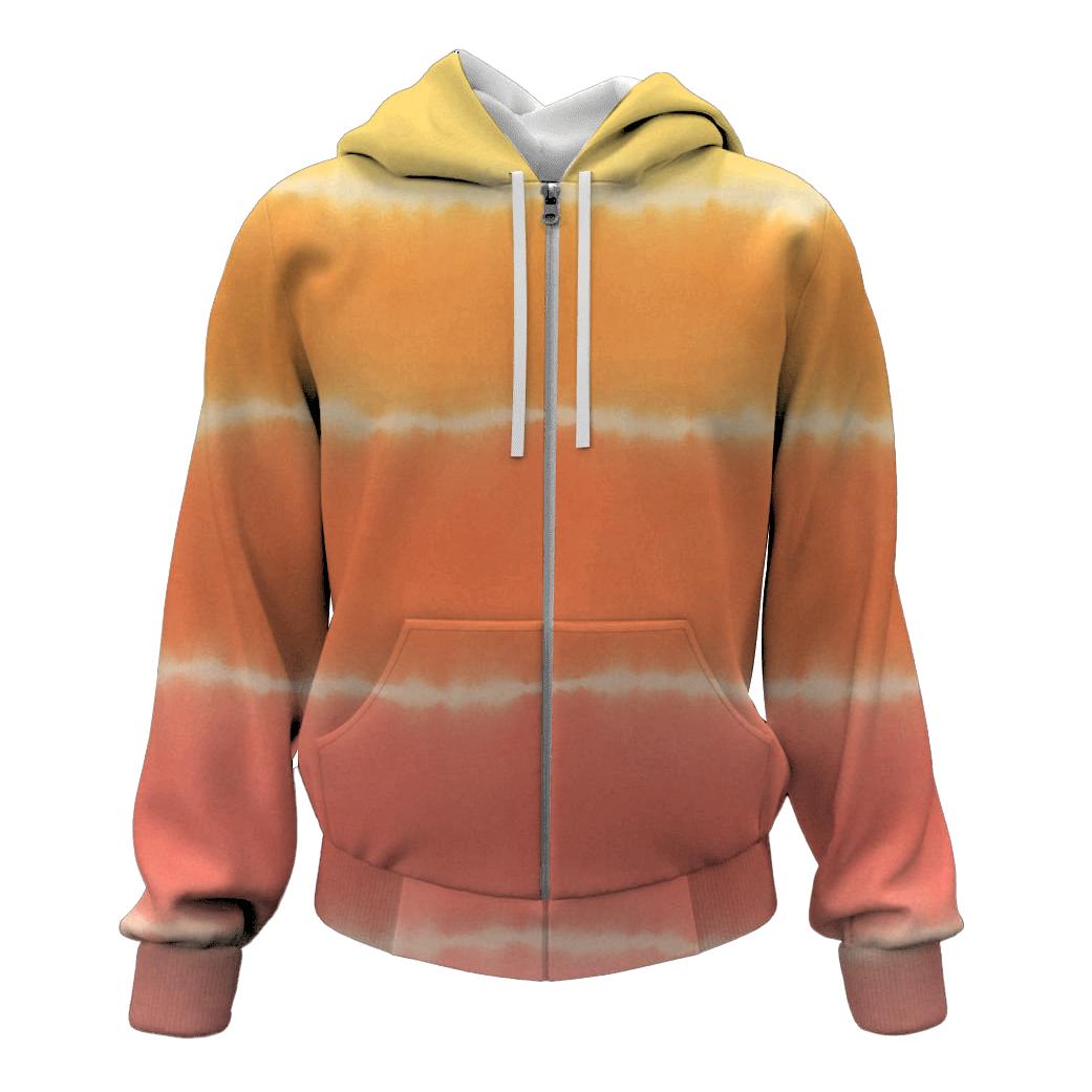 Citrus Horizon Stripe Fade lightweight hoodies