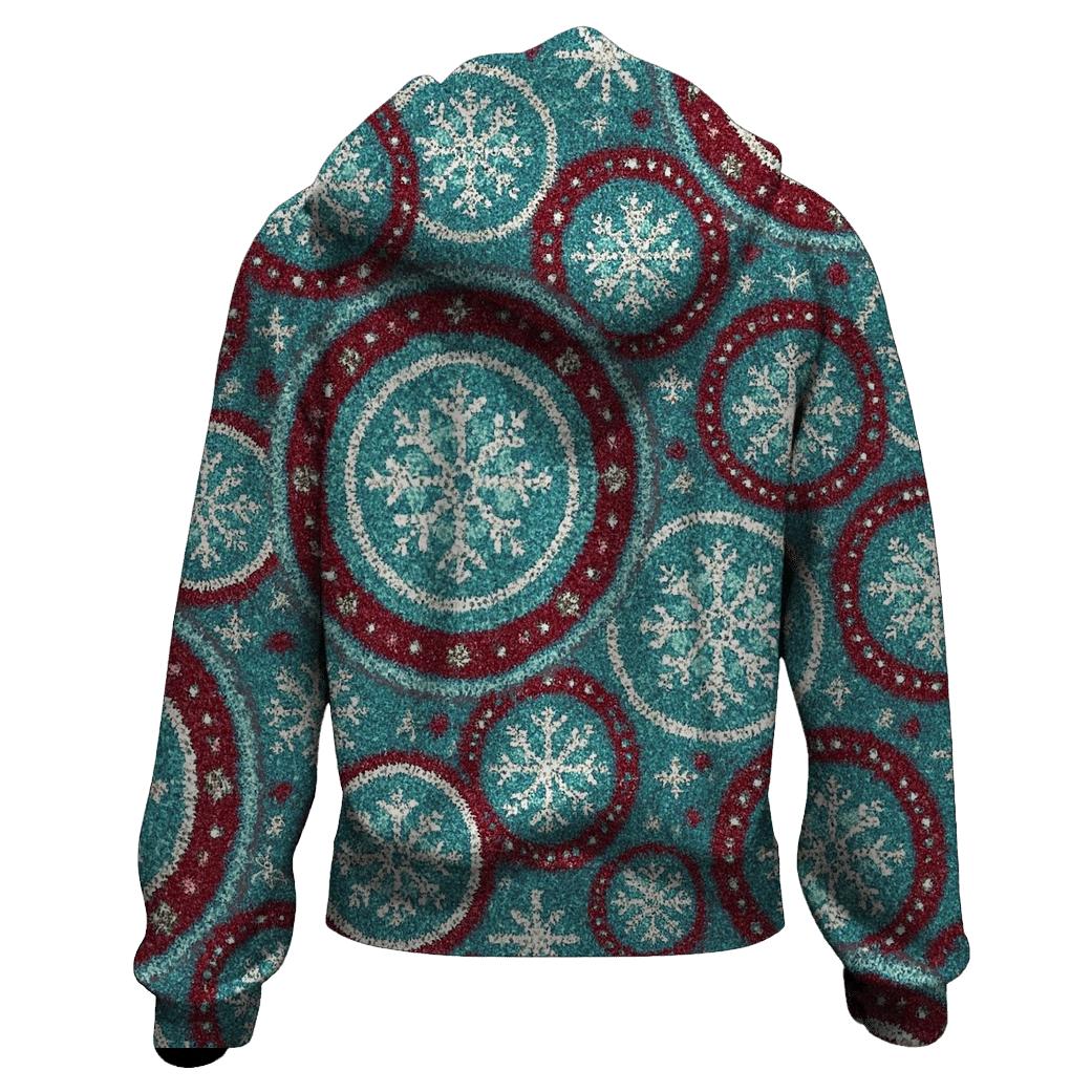 Snowflake Carousel Medallion Design lightweight hoodies