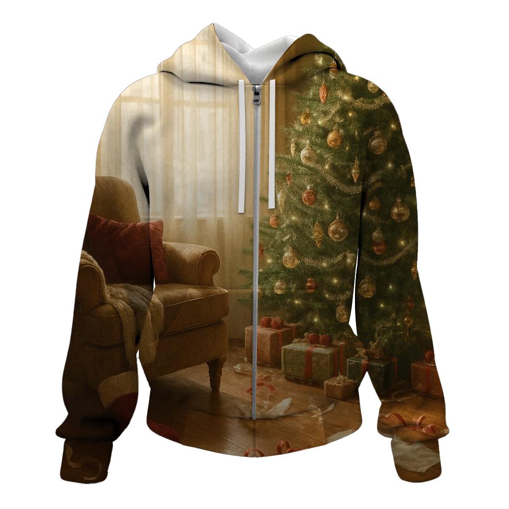 Christmas Morning Sunlight On The Tree lightweight hoodies
