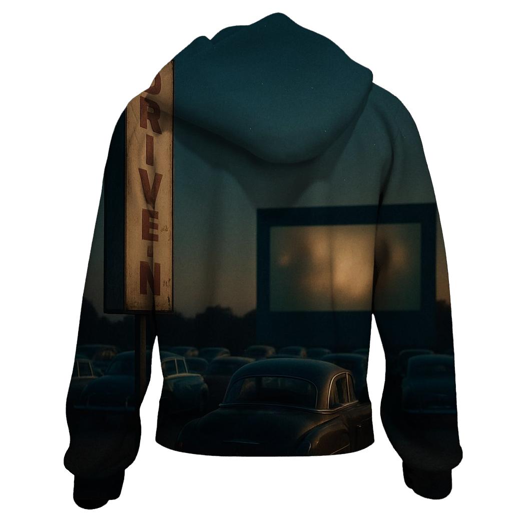 Faded Drive In Theater Marquee pullover hoodies