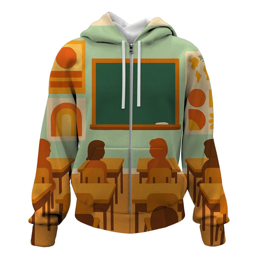 Groovy Classroom Patterns hoodies fashion