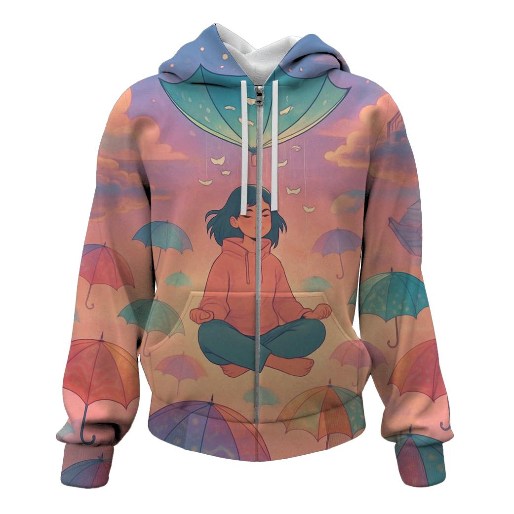 Umbrella Parade In The Sky premium hoodies
