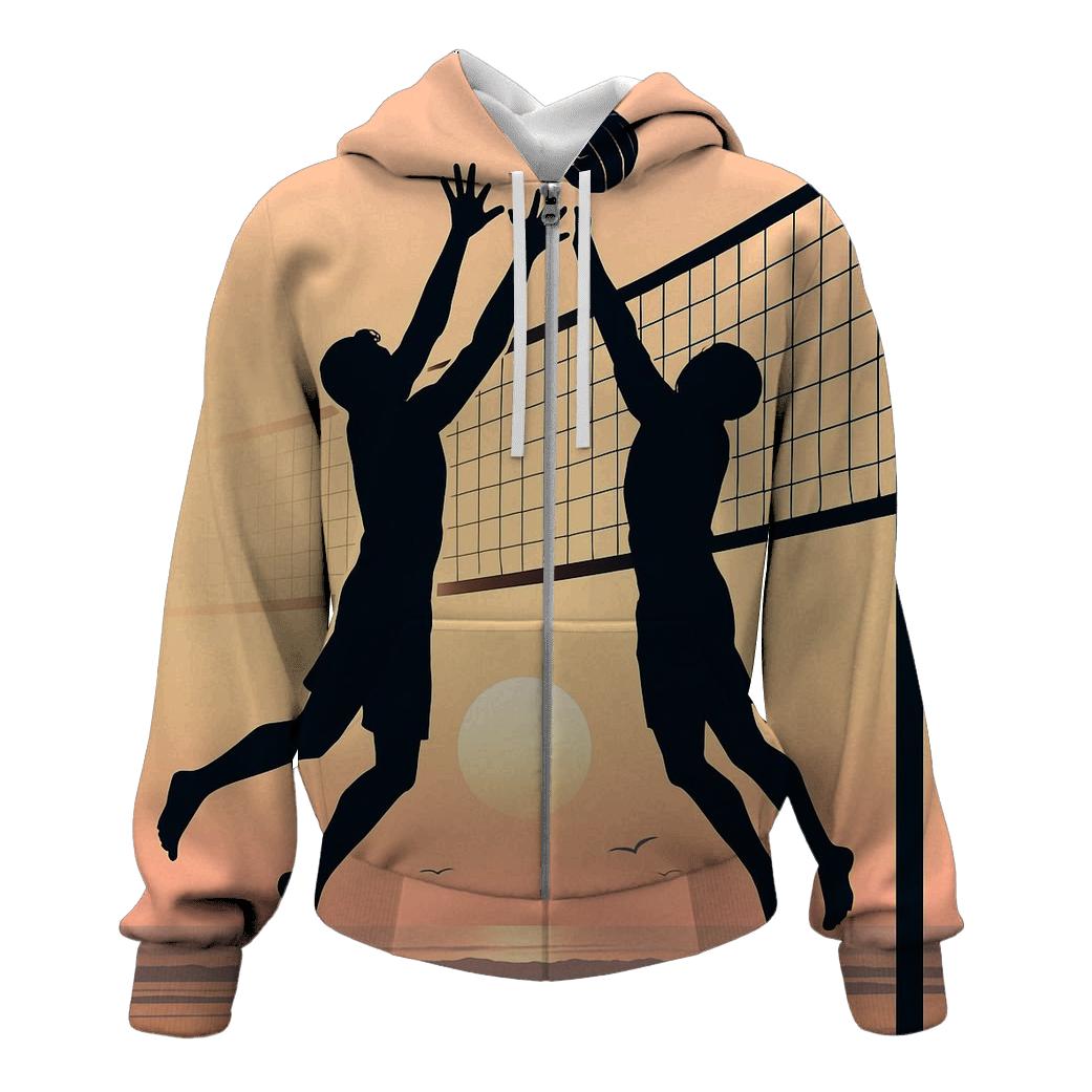 Sunrise Beach Volleyball Silhouettes hoodies fashion