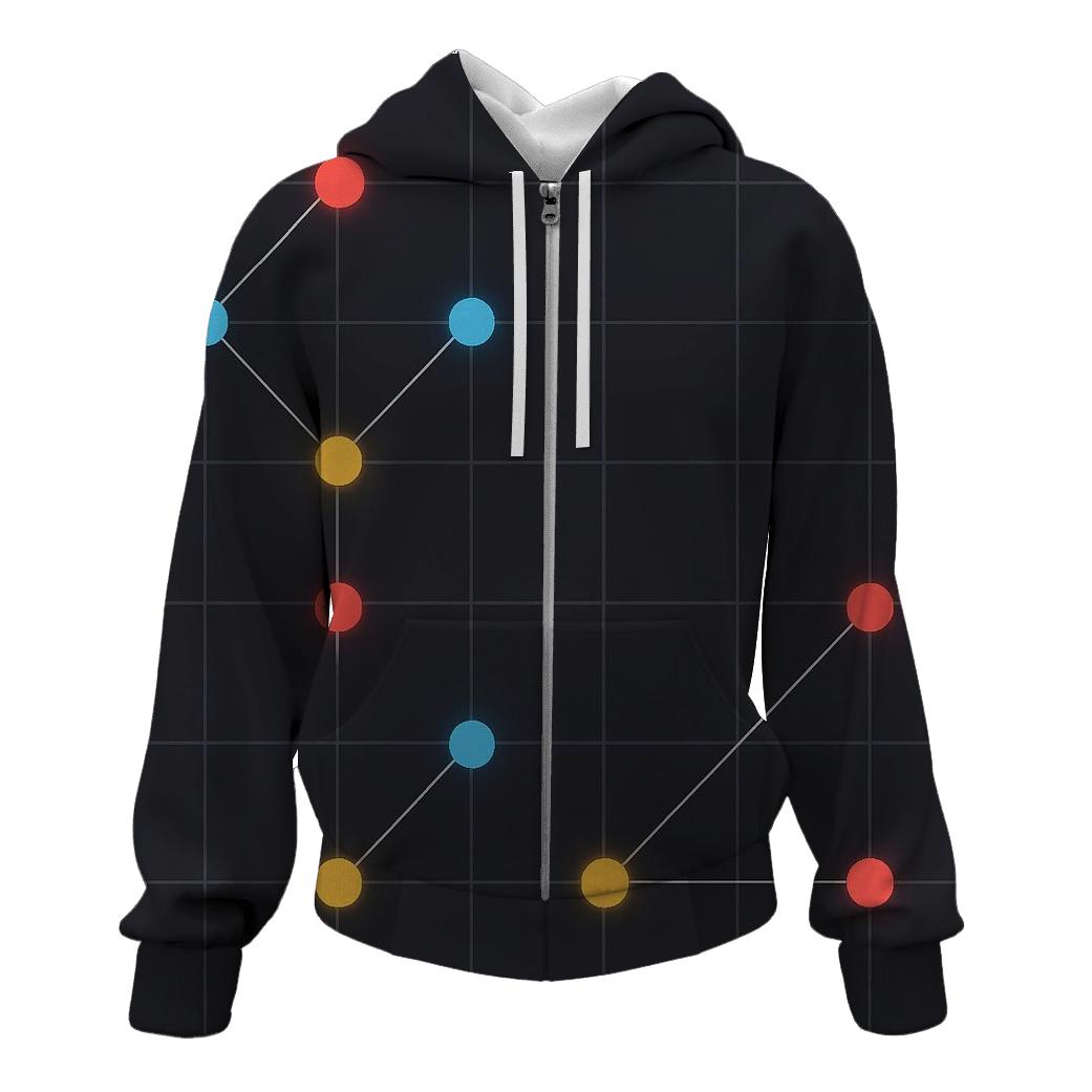 Quantum Constellation Grid heavyweight hoodies