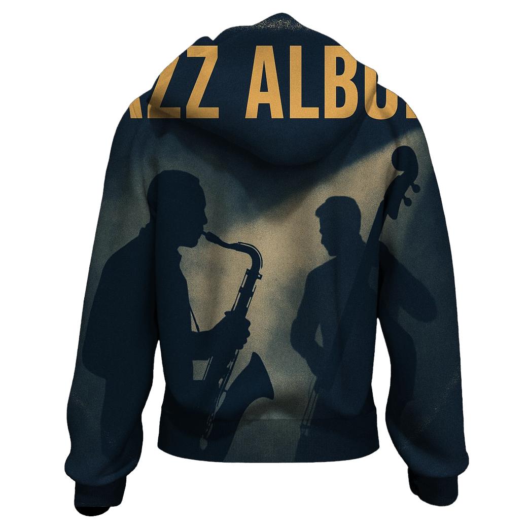 Old Studio Jazz Night Record Cover heavyweight hoodies
