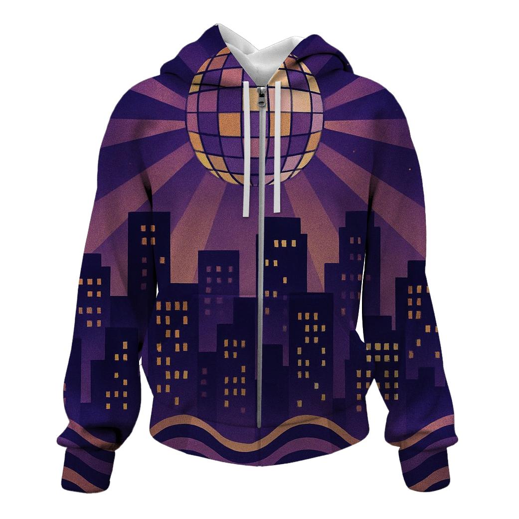 Disco City Skyline hoodie designs