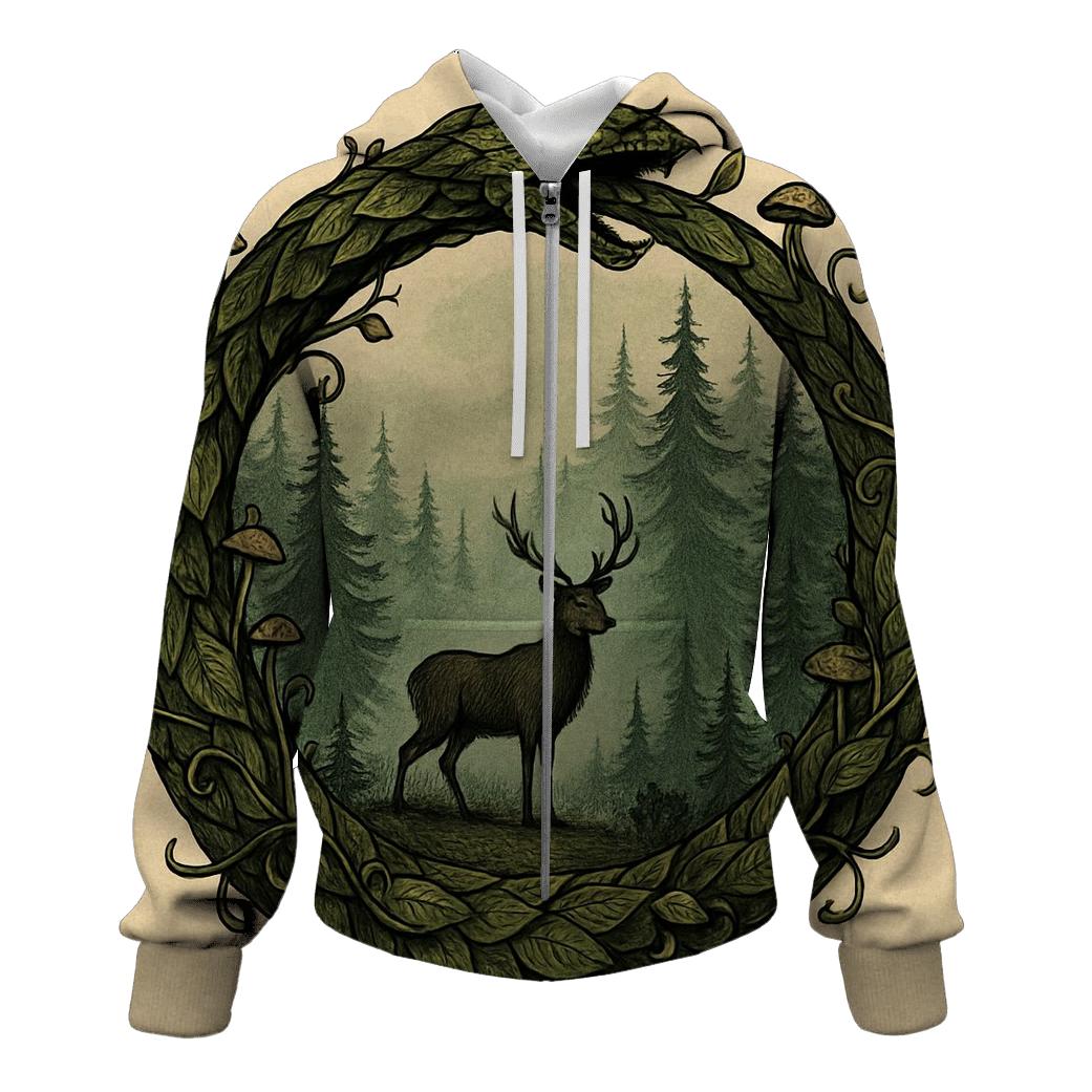 Forest Ring Ouroboros Guardian pullover hoodies