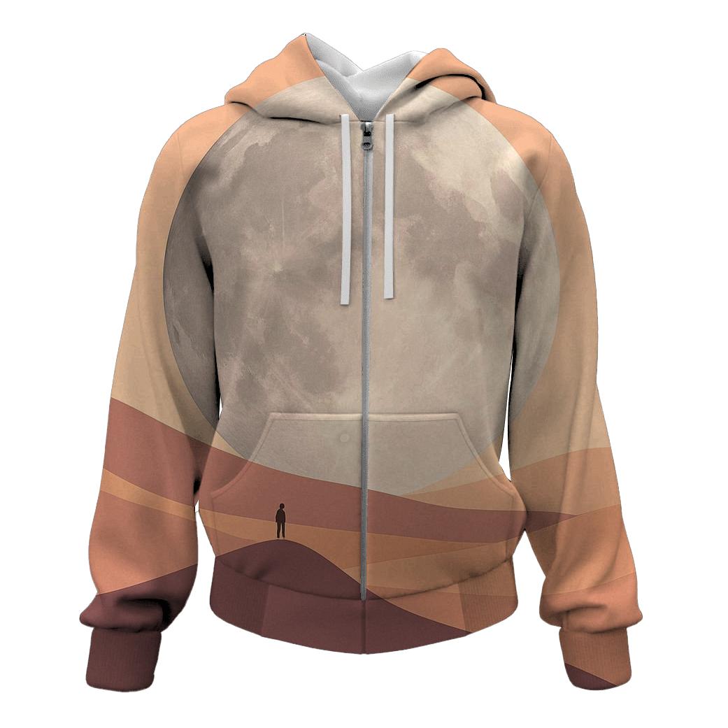 Lunar Mirage Desert graphic hoodies