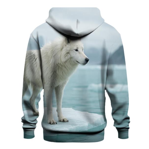 Arctic Wolf Against Melting Sea Ice hoodie styles