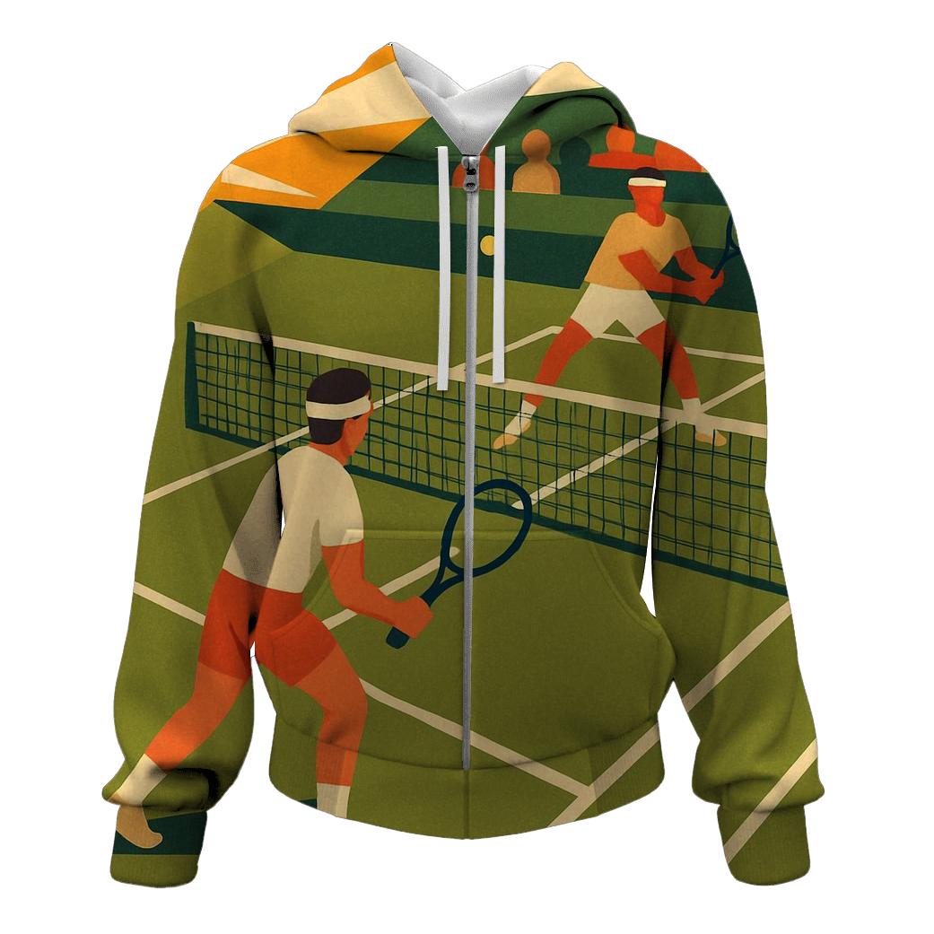 Sunburst Tennis Match pullover hoodies
