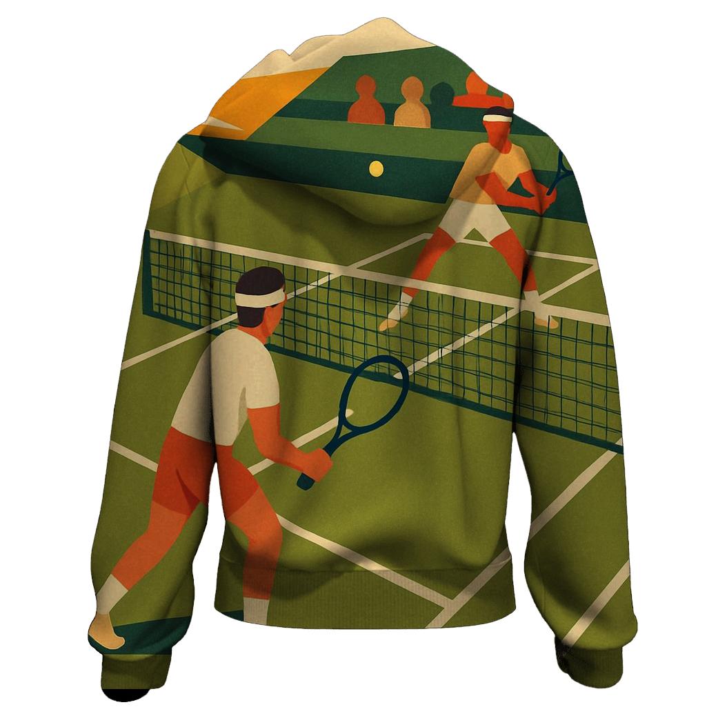 Sunburst Tennis Match pullover hoodies